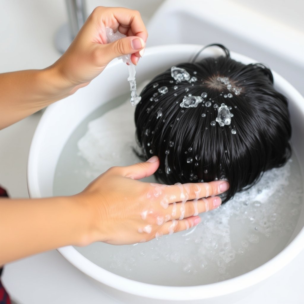 Washing Process for Synthetic and Human Hair Wigs