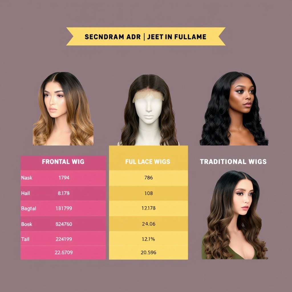 Comparing Frontal Wigs to Other Wig Types
