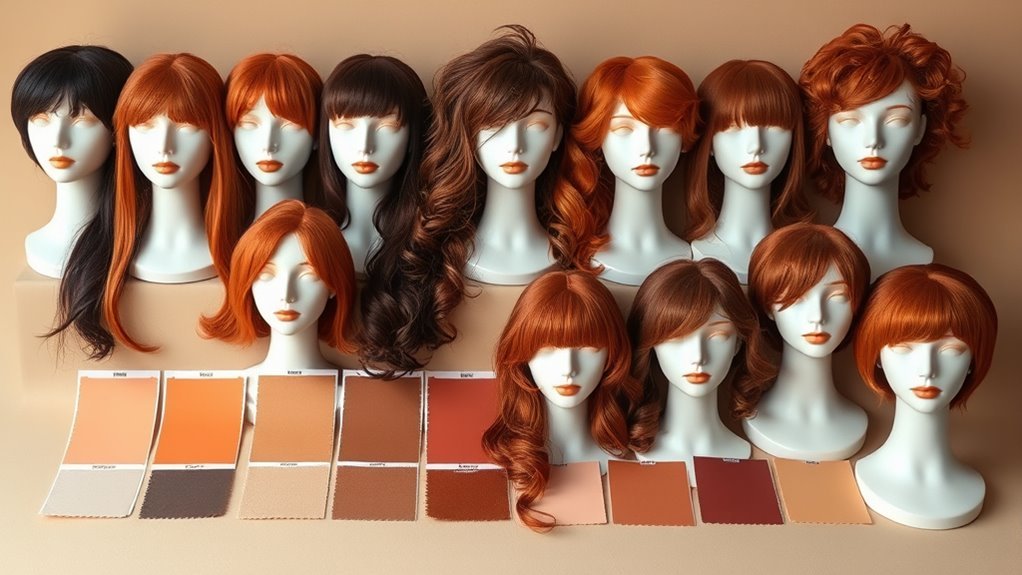 auburn wig shade matching