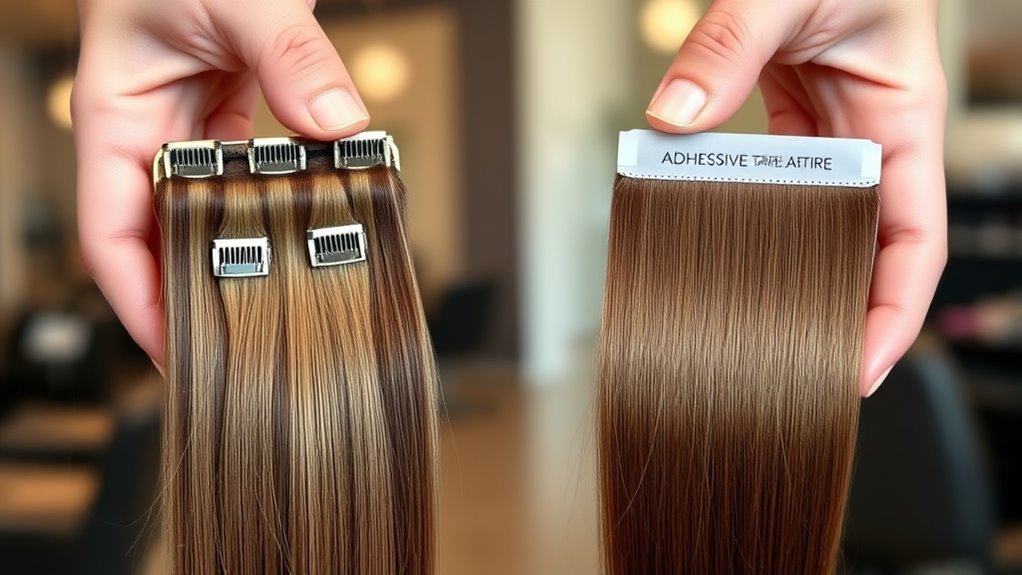 clip in vs tape in extensions