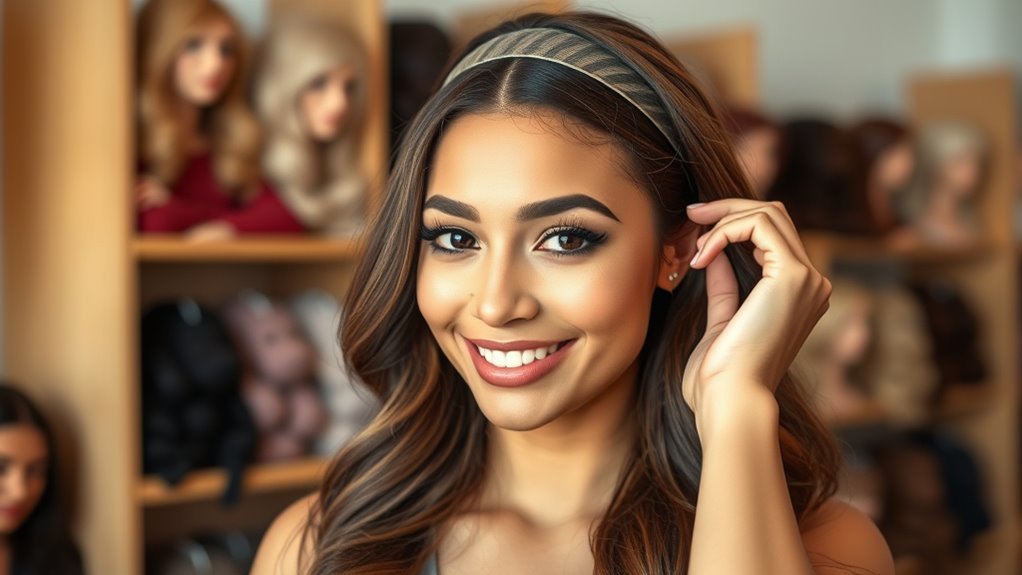confident headband wig selection
