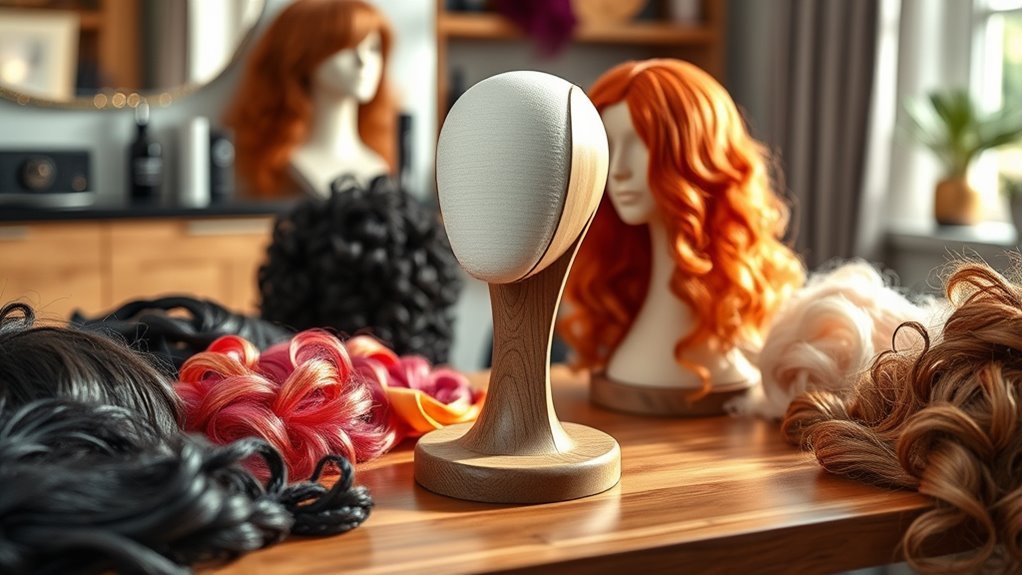 confident wig stand selection