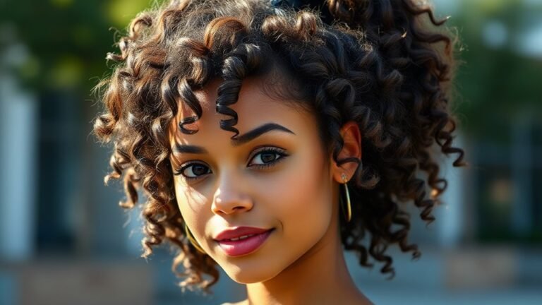 confidently style curly ponytail