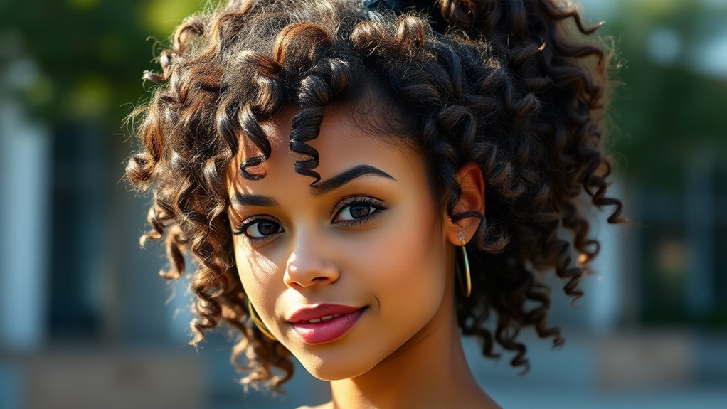 confidently style curly ponytail