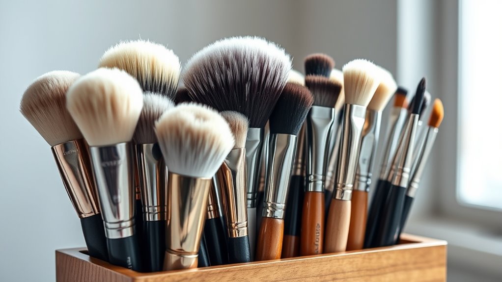 essential makeup brush types