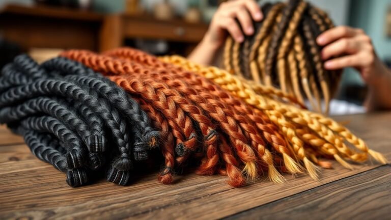 top box braids hair