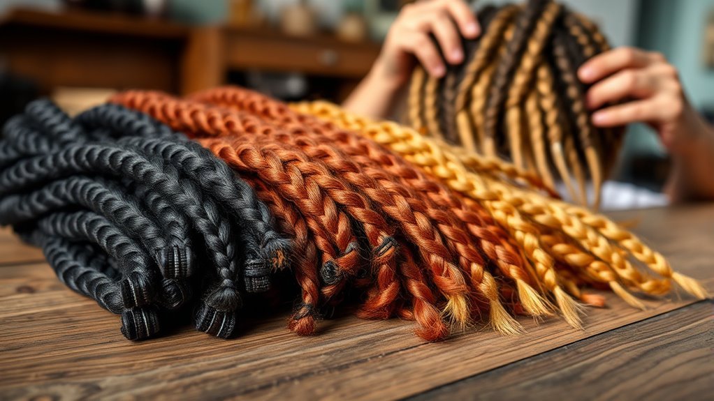 top box braids hair