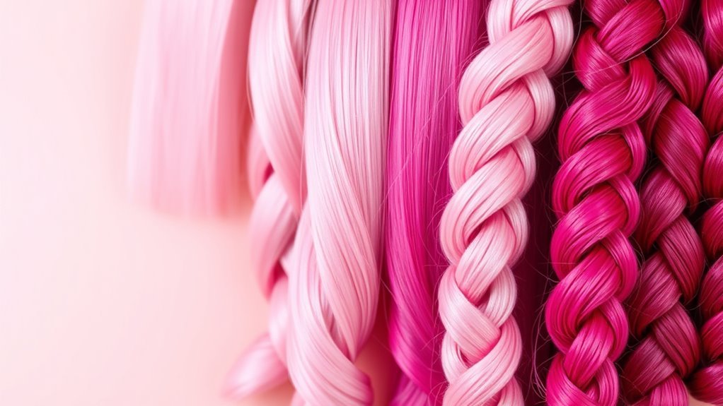 vibrant pink braiding options